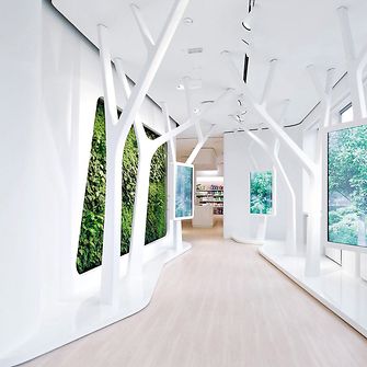 Image of the Sustainability wall in the  Global Experience Center at Henkel Headquarters. 