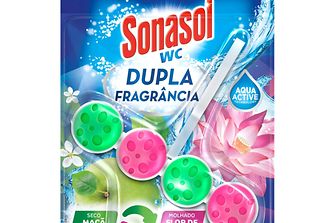 Sonasol WC Dupla Fragrância Maçã Verde e Flor de Lótus 