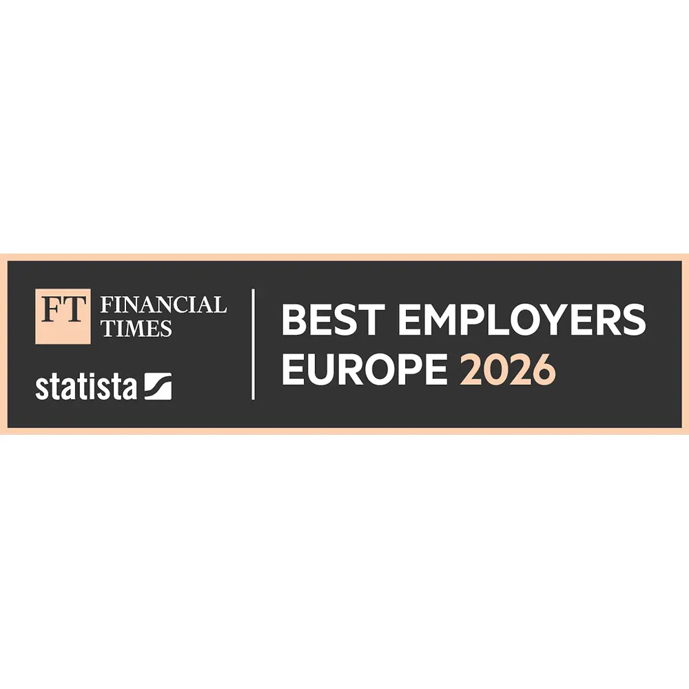 Logótipo do prémio Best Employers Europe 2026.