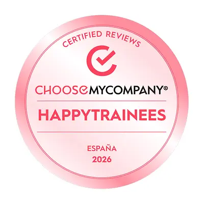 Logótipo do prémio HAPPYTRAINEES 2026 by ChooseMyCompany.