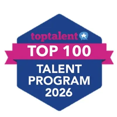 Logótipo do prémio Top 100 Talent Program 2026.