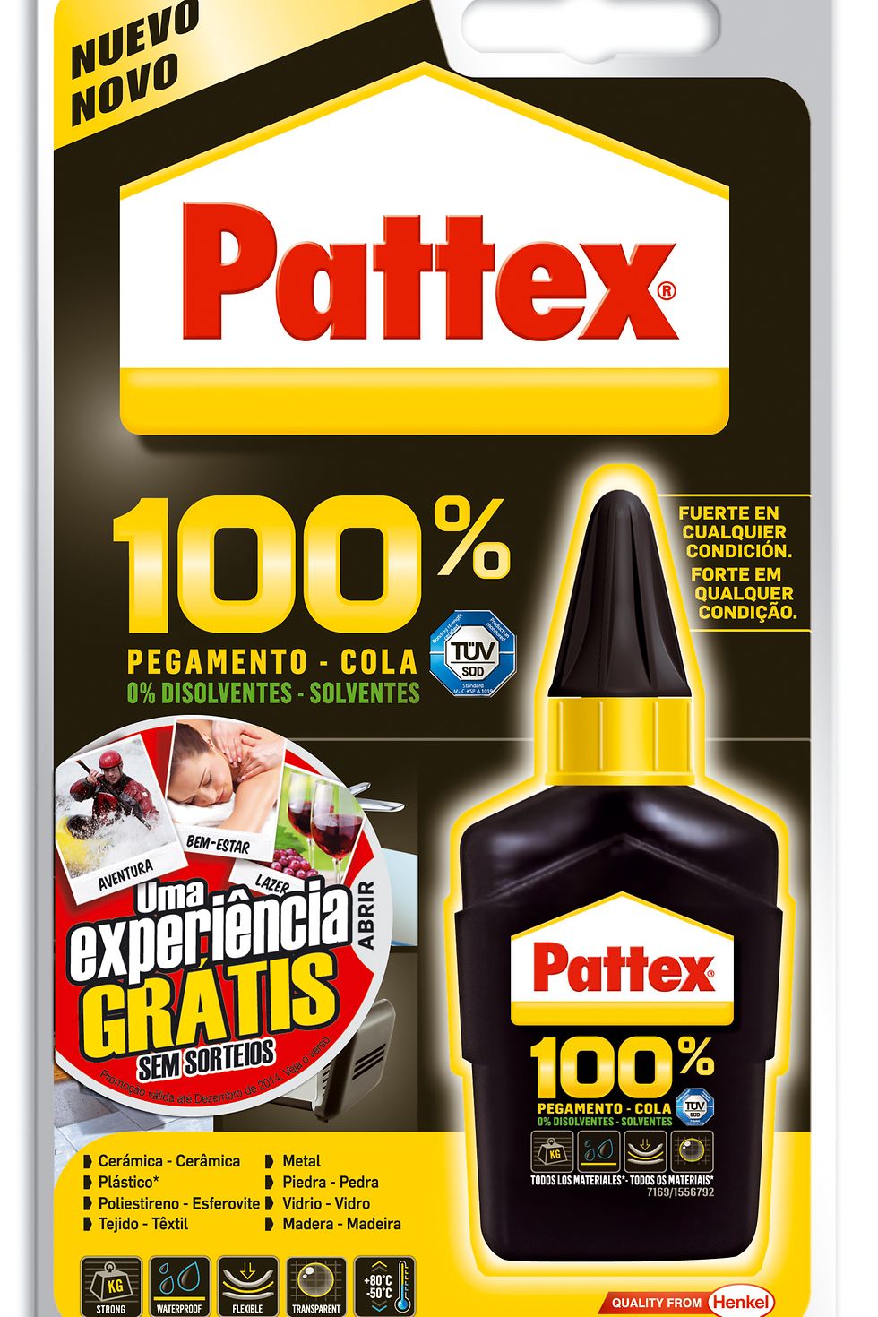 Cola extra forte Pattex 100%