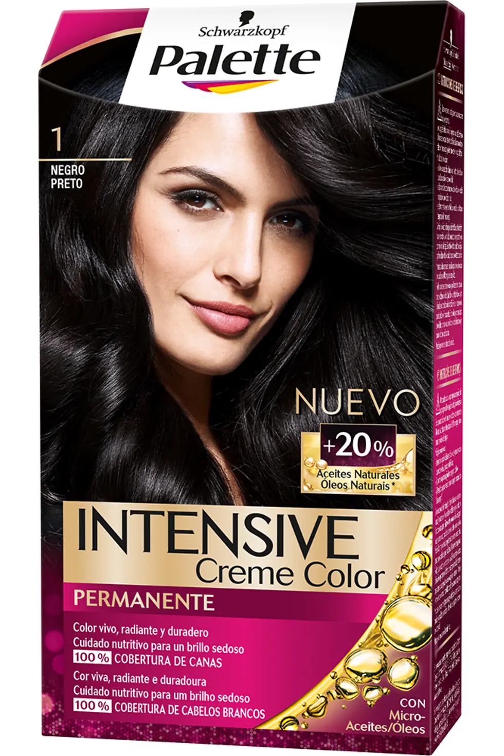 Tom de coloração 1 Palette Preto