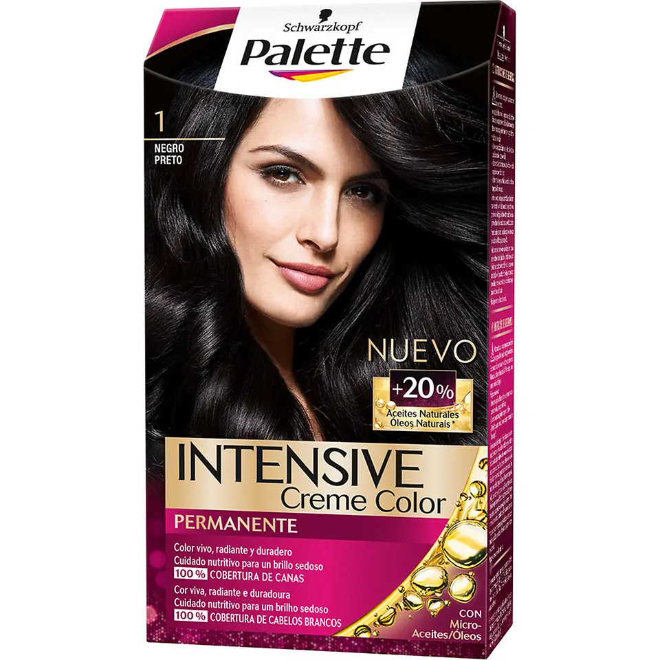 Tom de coloração 1 Palette Preto