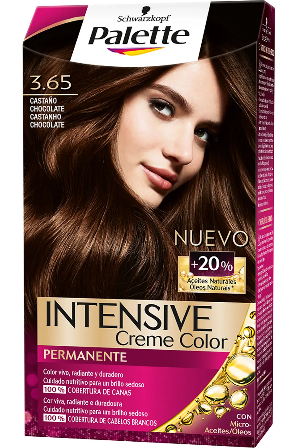 Tom de coloração 3.65 Palette Castanho Chocolate