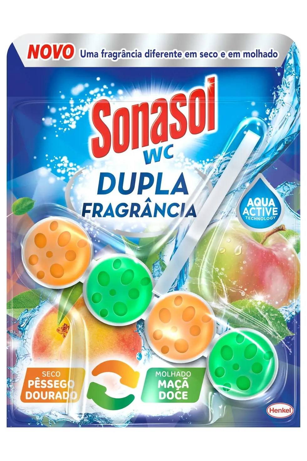 Sonasol WC Dupla Fragrância Pêssego Dourado e Maçã Doce