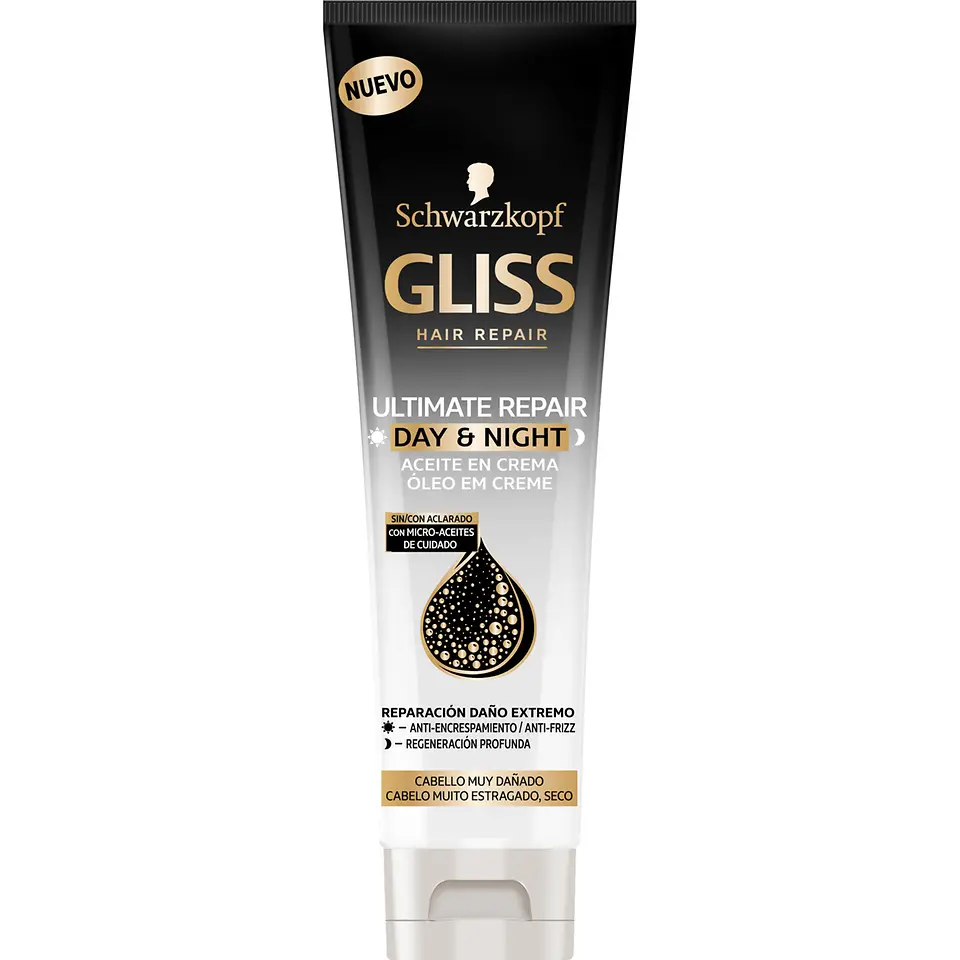 Gliss Hair Repair Ultimate Oil Elixir Day & Night cabelo muito estragado seco